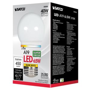 Frosted White 2700K LED Bulb 6Wimage