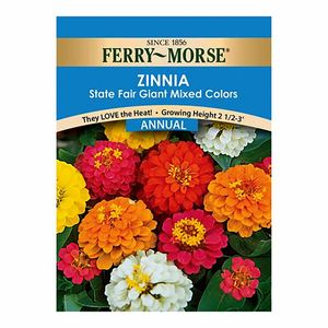 Ferry~Morse&reg; Zinnia State Fair Giant Mixed Colors Annual Seedsimage