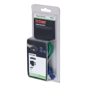 Curt 4-Way Flat Connector Socket W/ 60 inch Wires and Hardwareimage