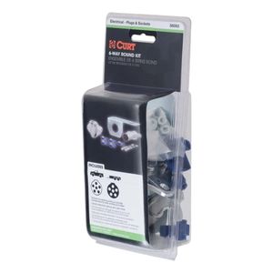 Curt 6-Way Round Connector Plug and Socket with Hardwareimage