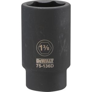 3/4 Drive 1-3/8 Black Oxide 6 Point Deep Impact Socketimage