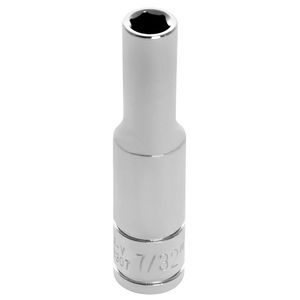 1/4 drive 7/32 6pt deep well socketimage