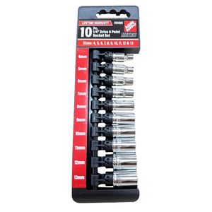 Agri Supply 10pc 1/4 drive 6pt met socket setimage