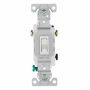 Eaton White Three-Way Toggle Switchimage
