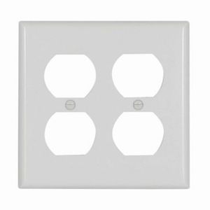 Eaton 2 Duplex Receptacle Wallplate - Whiteimage