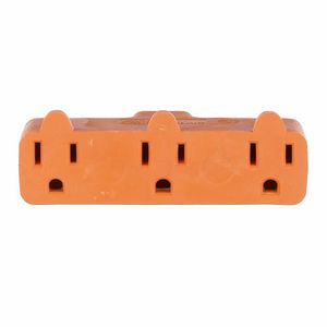 Eaton 15A Three Outlet Cube Tap - Orangeimage