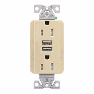 Eaton Combination Receptacle USB-Type A Charger - Ivoryimage