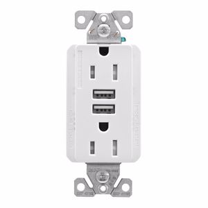 Eaton Combination Receptacle USB-Type A Charger - Whiteimage