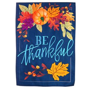 Be Thankful Linen Garden Flagimage