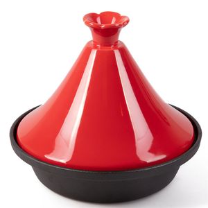Cucina Pro CCP-447 Red 4 Quart Tagine with Cast Iron Baseimage