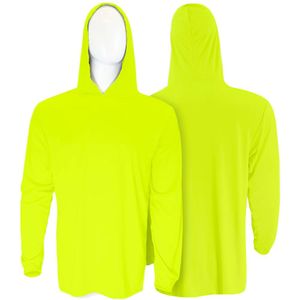 Shreadneck Hooded Performance Long Sleeve Neon Yellow Shirt XXLimage