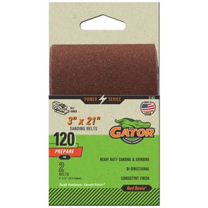 3 x 21 Gator&reg; Sanding Belts - Fine 120 Grit (2 Pack)image
