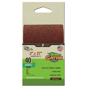 3 x 21 Gator&reg; Belt Sanding Belts (Coarse 40 Grit (2 Pack)image