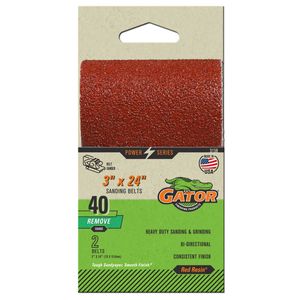 3 x 24 Gator&reg; Sanding Belts - Coarse 40 Grit (2 Pack)image