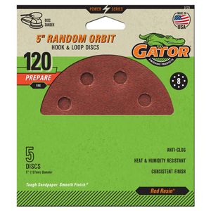 5 Gator&reg; Random Orbit Sanding Discs - Fine 120 Grit (5 Pack)image