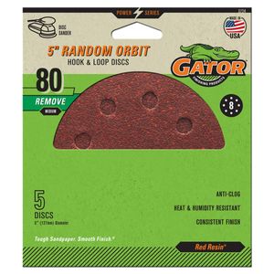 5 Gator&reg; Random Orbit Sanding Discs (Medium 80 Grit (5 Pack)image