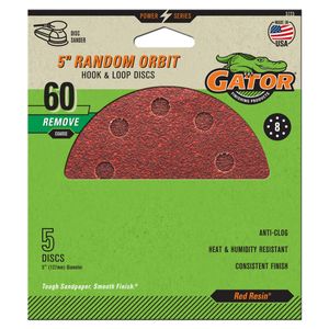 5 Gator&reg; Random Orbit Sanding Discs - Coarse 60 Grit (5 Pack)image