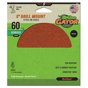 5 Drill Mount Stick On Sanding Disc - Medium 60 Grit (4 Pack)image
