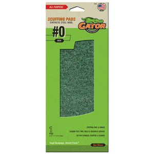 Gator&reg; Scuffing Pad (4-3/8 X 11) Synthetic Steel Wool #0 Greenimage