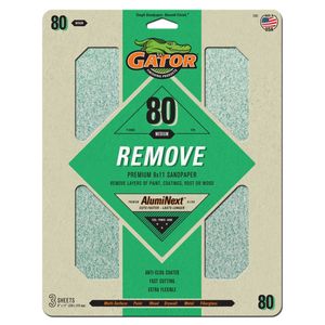 Gator?� Premium Sand Paper (80 Grit Medium 9 x 11) 3 Sheetsimage