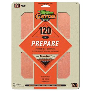 Gator?� Premium Sand Paper (120 Grit Fine - 9 x 11) 3 Sheetsimage