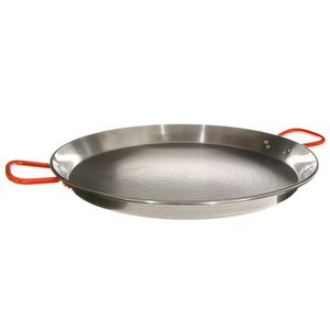 La Paella C-20RED 20 in. Carbon Steel Paella Pan with Red Handlesimage