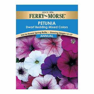 Ferry~Morse&reg; Petunia Dwarf Bedding Mixed Colors Flower Seedsimage