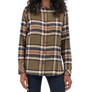 Dickies Womans Medium Plaid Flannel Long Sleeve Shirtimage