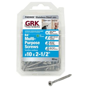 Stainless Steel 305 Framing and Deck Screws #10 Thread 2-1/2 in.image