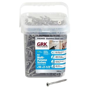 Stainless Steel 305 Framing and Deck Screws #10 Thread 2-1/2 in.image
