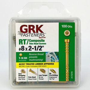 Compost RT Gold Trim Screws #8 2-1/2 in.image