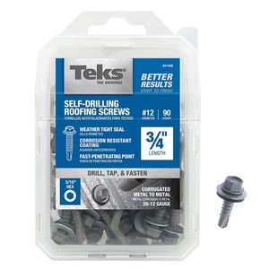 Self-Drilling Roofing Screws #12 5/16 Hex 3/4 in.image