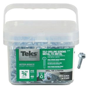 Metal-To-Metal Self Drilling Screws Hex #10 3/4 in.image