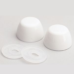 White Plastic Toilet Bolt Capsimage