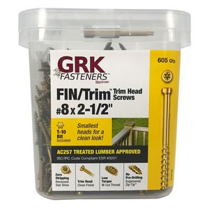 FIN/Trim Head Screws #8 x 2-1/2 in.image
