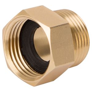 Brass Double Connector-Male-Female, 3/4 in. NPT x (M) x 3/4 in. NH (F)image