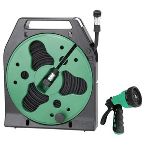 50 Ft. Flat Garden Hose Kit with Winding Caseimage
