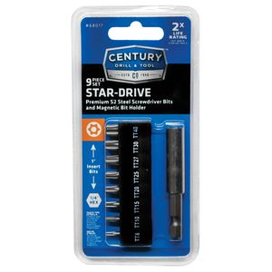 Century&reg; 9 Piece Star Drive Bit Set With Magnetic Holderimage