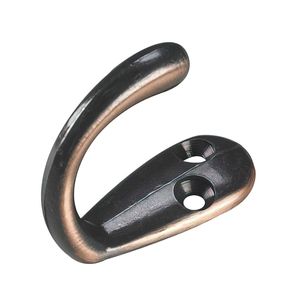 Single Wardrobe Hook 1-3/4 Inch Oil-Rubbed Bronze 2 Packimage