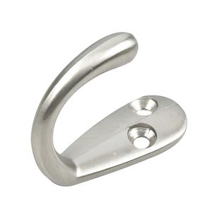 Brushed Nickel Single Wardrobe Hook 1-3/4 Inch 2 Packimage