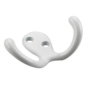White Double Wardrobe Hook 3 Inchimage