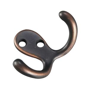 Oil Rubbed Bronze Double Wardrobe Hook 3 Inchimage