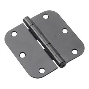 Black Full Mortise Butt Hinge 3-1/2 Inch 5/8 Inch Radiusimage