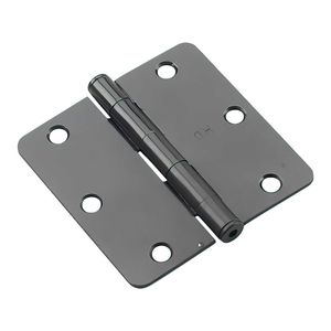Black Full Mortise Butt Hinge 3-1/2 Inch 1/4 Inch Radiusimage