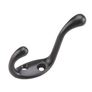 Black Heavy Duty Coat Hook 3-1/2 Inchimage