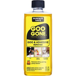 Goo Gone 2087 Goo and Adhesive Remover, 8 oz. Bottle, Liquid, Citrus, Yellowimage