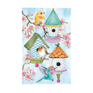 Evergreen Cherry Blossoms Bird Garden Flagimage