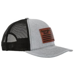GB9387 Snapback Leather Patch Trucker Hatimage