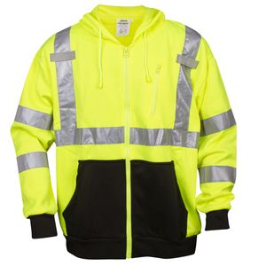 Cordova Safety Fleece Hi-Vis Lime Sweatshirt Largeimage