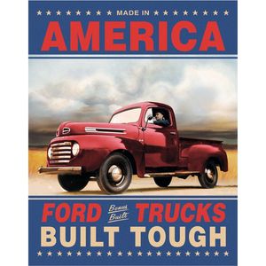 Ford Trucks Built Tough 1909 Tin Signimage